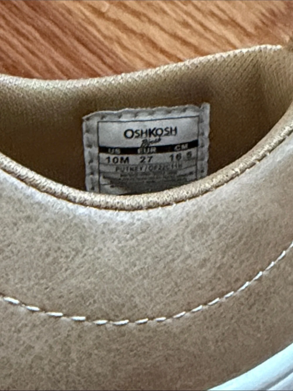 OshKosh B'gosh Tan Kids Lace-Up Sneakers